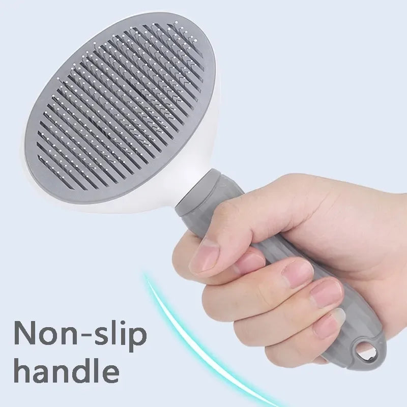 Self-Cleaning Pet Grooming Brush for Cats & Dogs