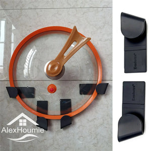 Wall-Mounted Pot Lid Holder – Plastic Kitchen Organizer Rack