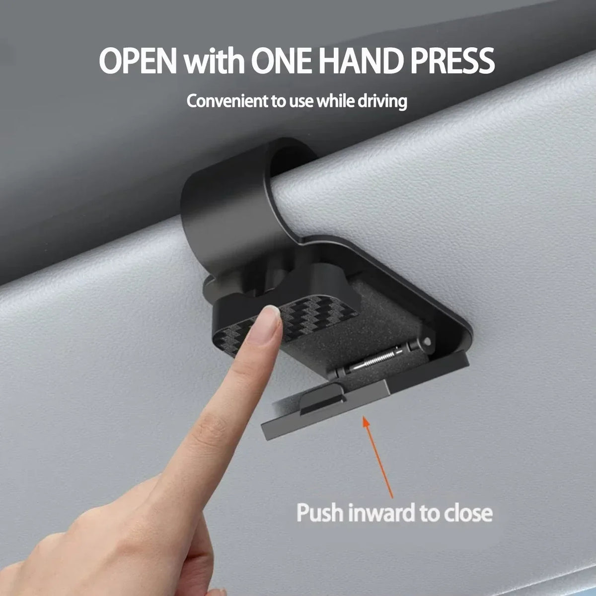 Car Sun Visor Sunglasses Holder & Card Clip Organizer
