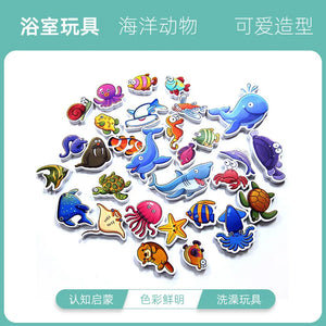 Baby Bath Toys – Floating Foam Animals & Traffic Learning Set for Toddlers