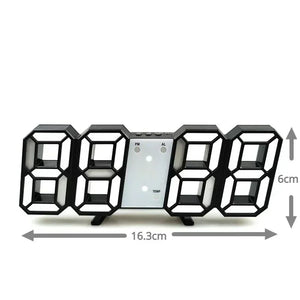 3D LED Digital Clock with Alarm, Date & Temperature Display