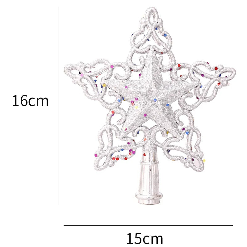 Gold & Silver Christmas Tree Star Topper