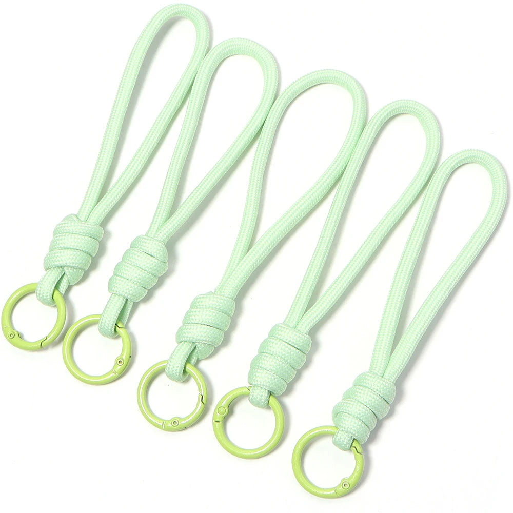 5Pcs Colorful Braided Keychain Lanyard – Anti-Lost Phone & Car Key Strap