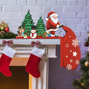 Christmas Door Frame Decor & Wooden Ornaments
