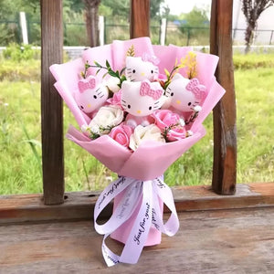 Hello Kitty Plush Bouquet – My Melody, Kuromi & Cinnamoroll Gift