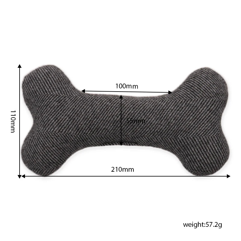 Interactive Squeaky Dog Bone Toy – Plush Chew Toy for Puppies