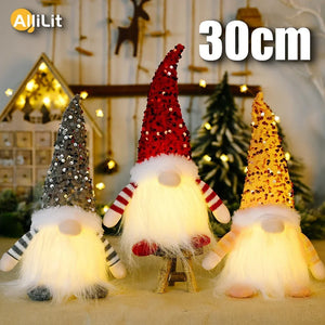 Glowing Knitted Gnome Doll with LED Light – Christmas Decoration Gift