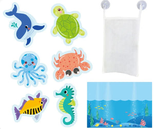 Baby Bath Toys – Floating Foam Animals & Traffic Learning Set for Toddlers