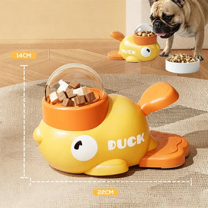 SEO Title: 2-in-1 Interactive Dog Toy & Treat Dispenser – Duck Feeder