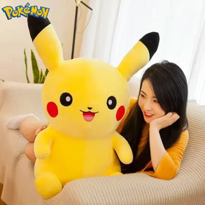 Big Pokémon Pikachu Plush Toy – 25–70cm Soft Stuffed Cushion