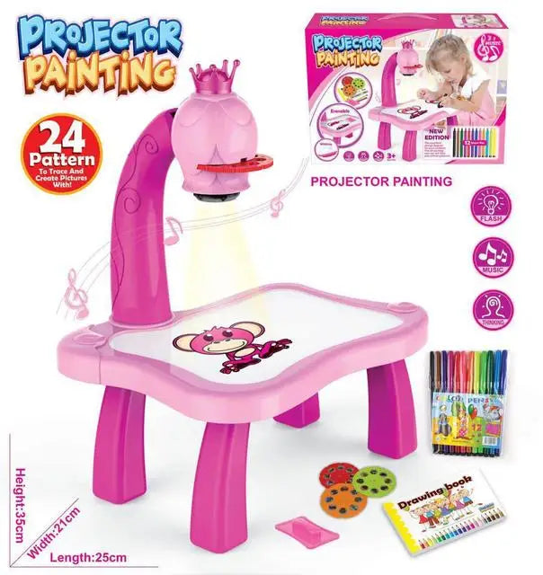Kids LED Drawing Projector Toy, Educational Painting Board for Girls and Boys