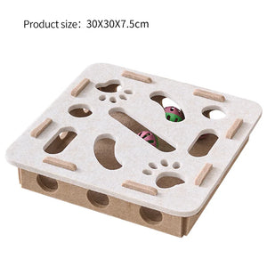 SEO Title: Interactive Cat Puzzle Toy Box – Felt Maze Tunnel with Bell Ball