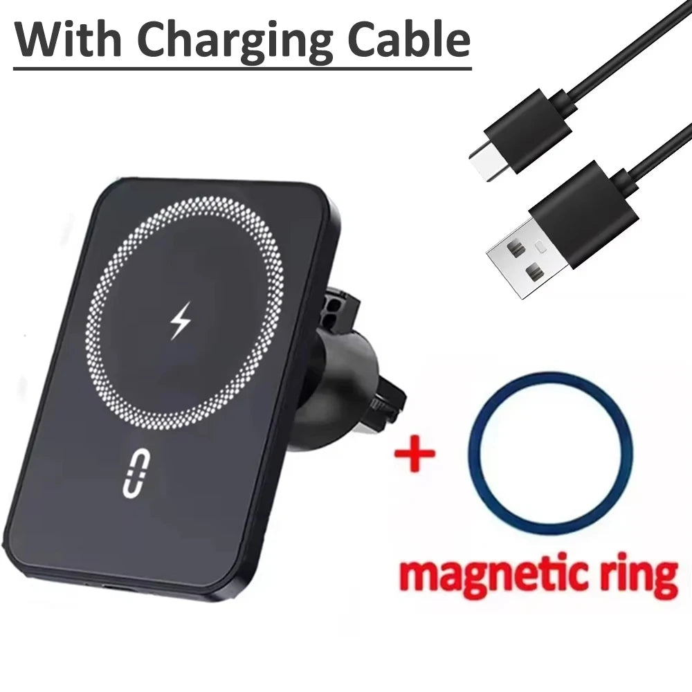 MagSafe Car Phone Holder with Wireless Charger – Magnetic Air Vent Mount