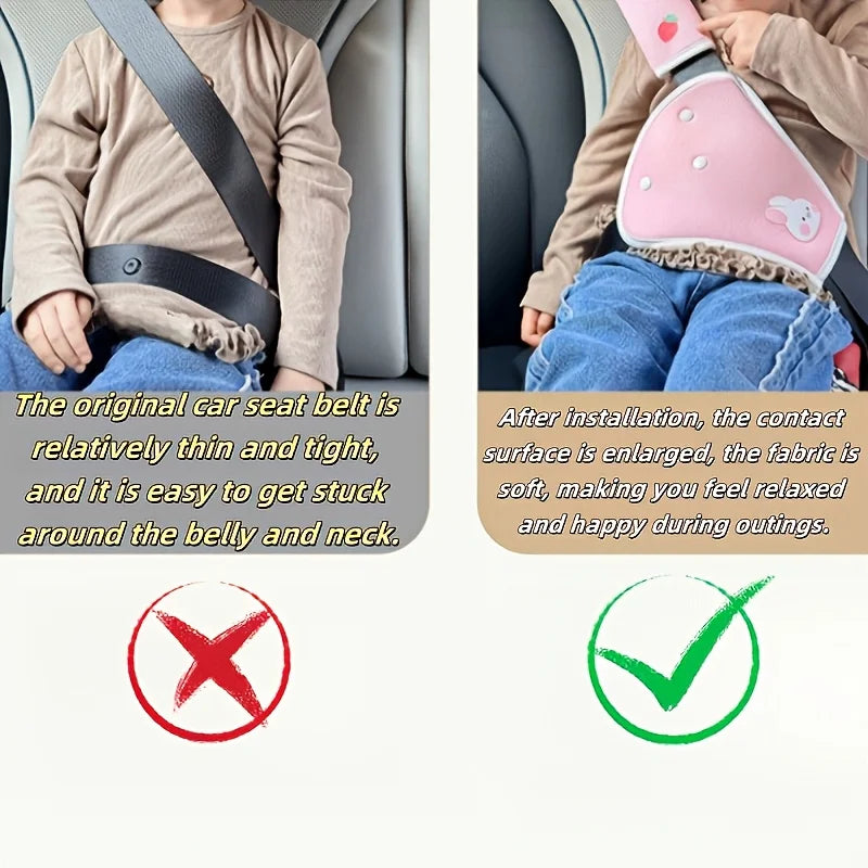 Car Seat Belt Shoulder & Belly Protector – Soft Comfort Pad