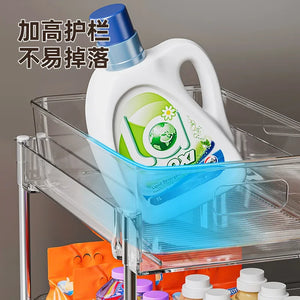 Writing  2-Tier Under Sink Organizer – Sliding Pull-Out Storage Rack
