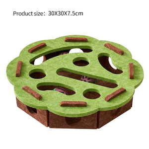 SEO Title: Interactive Cat Puzzle Toy Box – Felt Maze Tunnel with Bell Ball