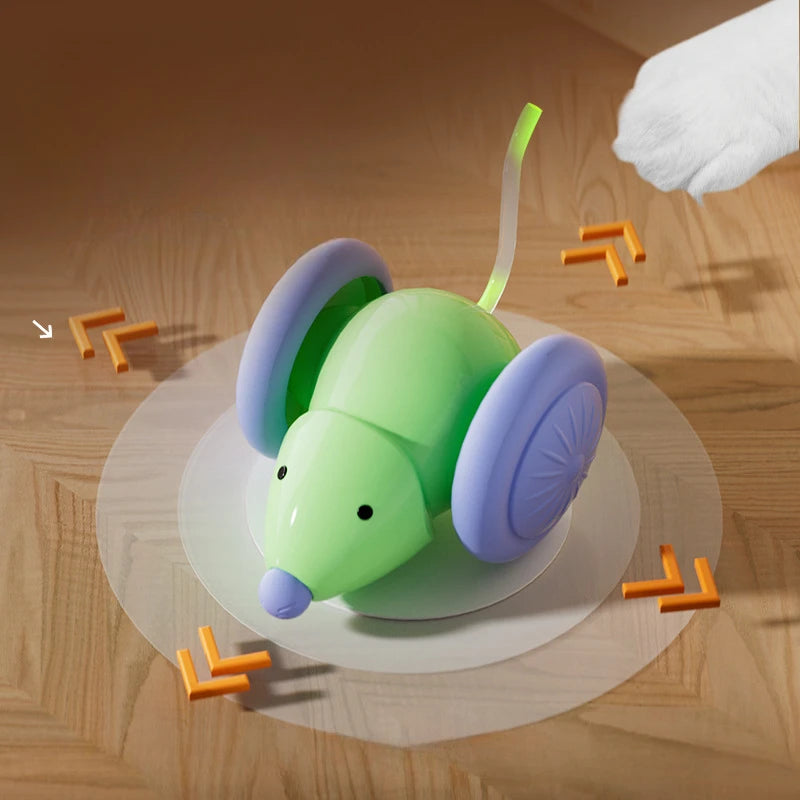 Interactive Electric Mouse Cat Toy – Rechargeable Smart Teaser Car