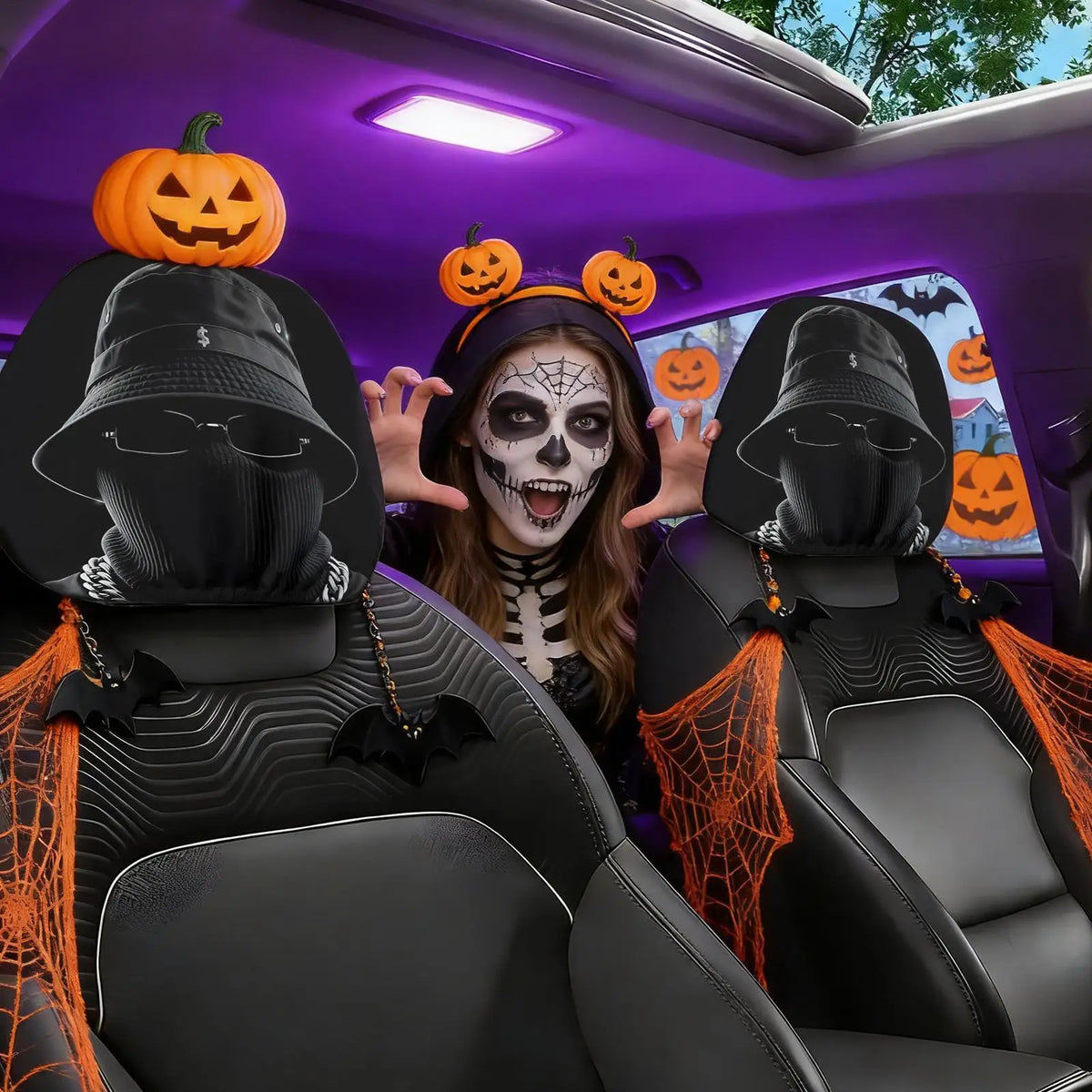 Funny Car Headrest Cover – Stylish Interior Decor