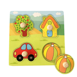 Montessori Wooden Geometry Puzzle Toy for Kids