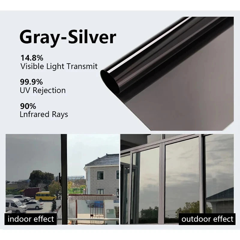 One-Way Window Privacy Film – UV Protection Mirror Tint