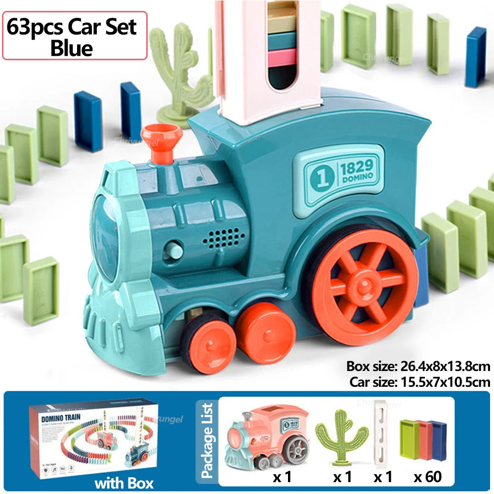 Automatic Domino Train Toy for Kids – Educational Building Set