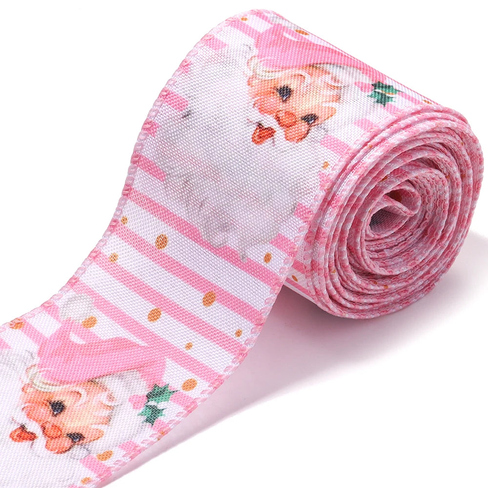 Pink Christmas Ribbon for DIY Crafts & Gifts