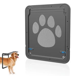 SEO Title: Lockable Magnetic Pet Door for Dogs & Cats – Easy Install