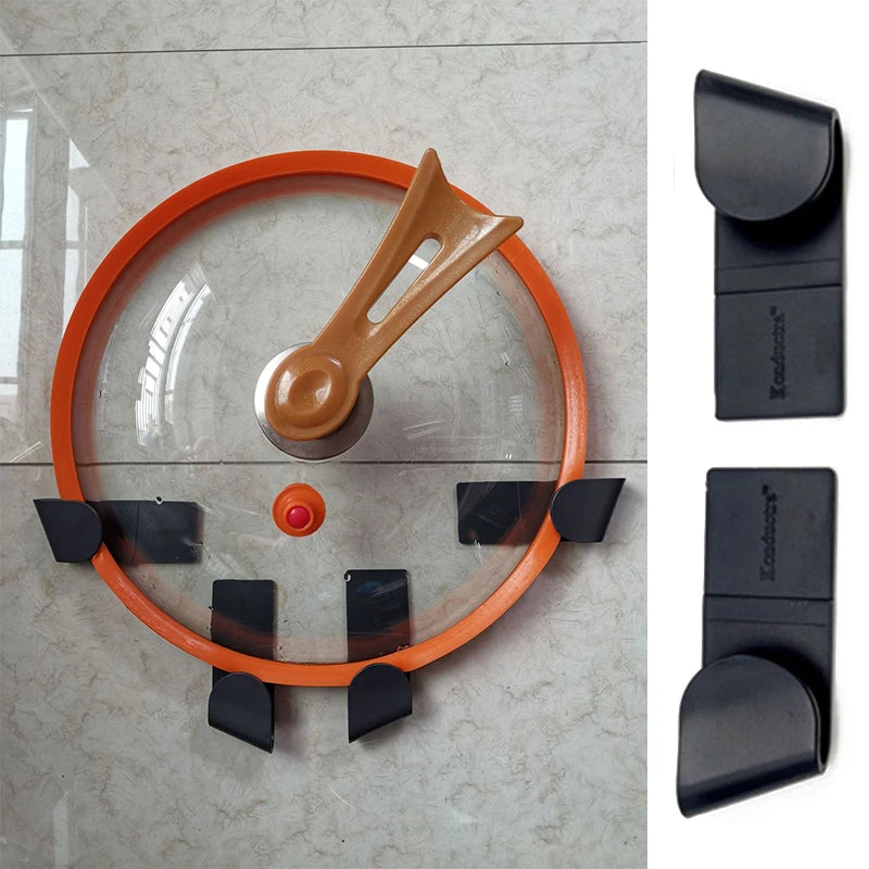 Self-Adhesive Pot Lid Holder – 6/12 PCS Kitchen Organizer