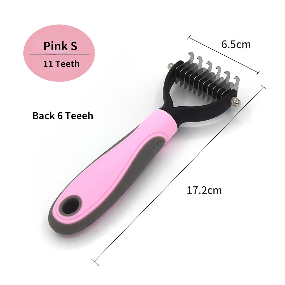 Pet Deshedding Brush for Dogs & Cats – Fur Remover Comb