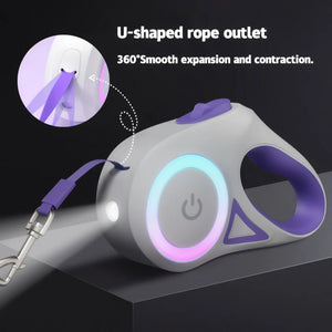 SEO Title: LED Retractable Dog Leash – 3m/5m Light-Up Leash for Dogs & Cats