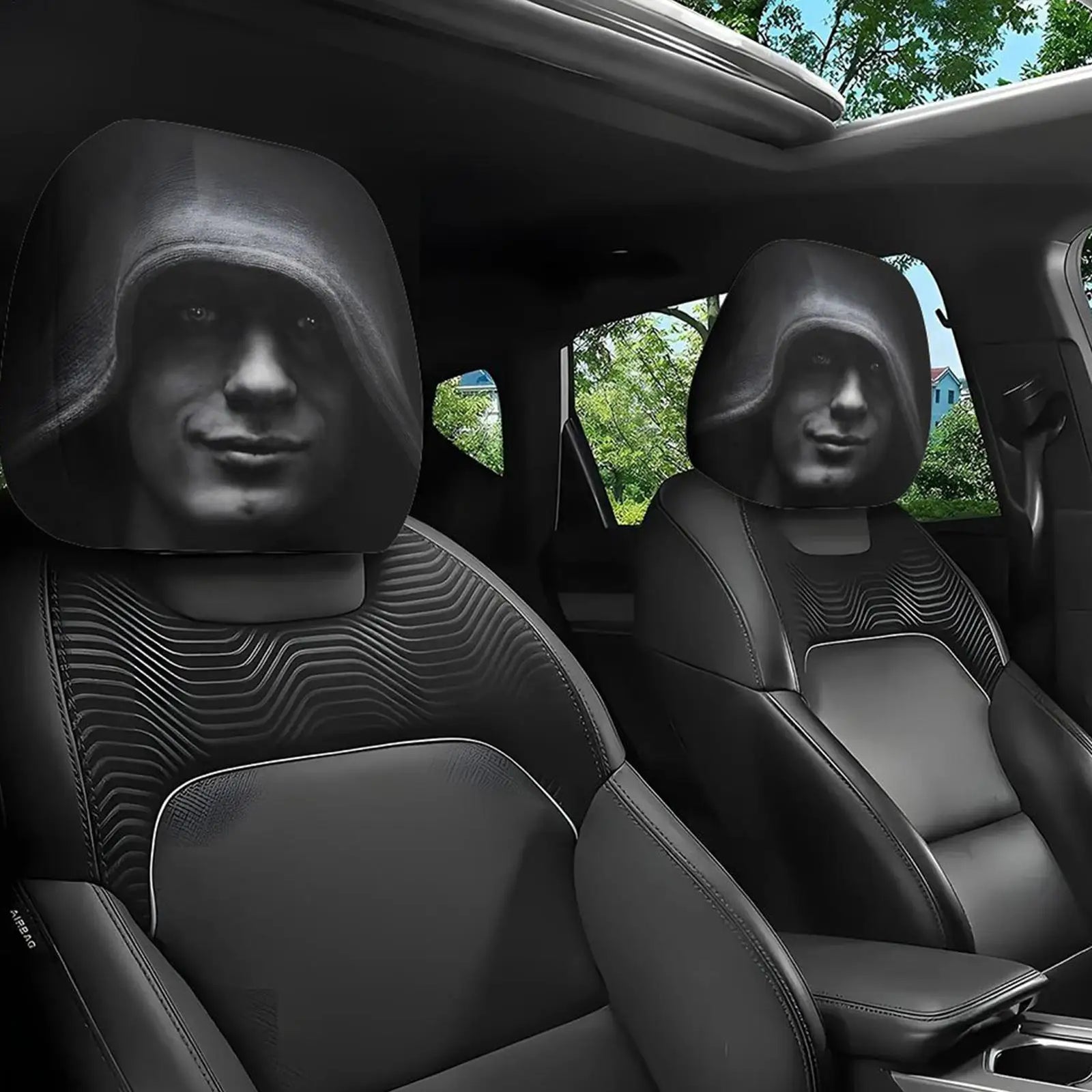 Funny Car Headrest Cover – Stylish Interior Decor