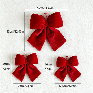 Red Velvet Christmas Bows – DIY Tree Hanging Ornaments