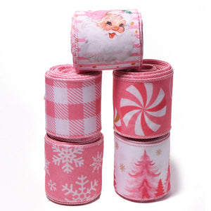 Pink Christmas Ribbon for DIY Crafts & Gifts