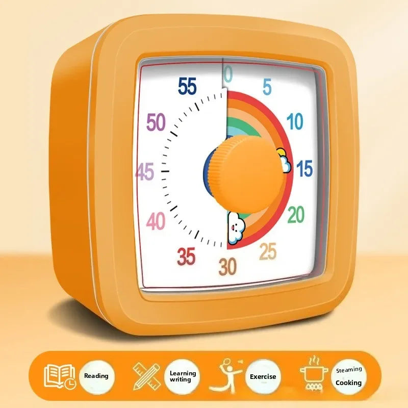 60-Minute Visual Timer – Silent Countdown Clock for Home, School & Classroom