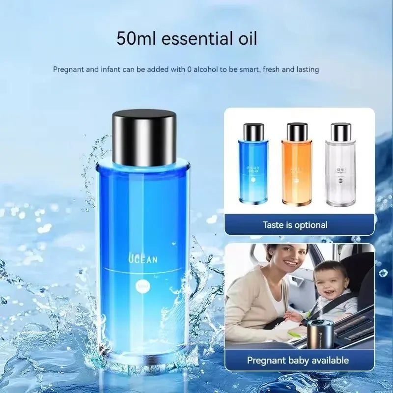 USB Rechargeable Car Air Freshener – LED Aromatherapy Diffuser