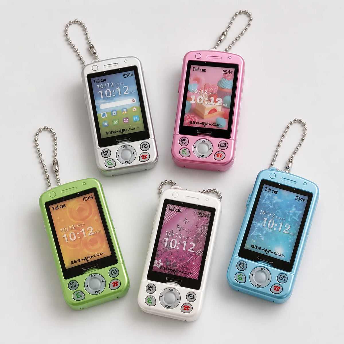 Recording Playback Capsule Toy Phone Keychain with Custom Photo