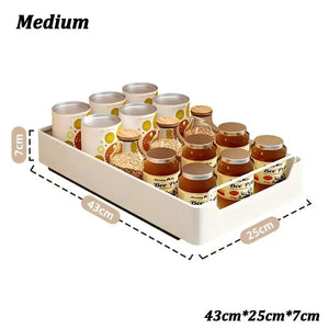 Pull-Out Kitchen Storage Rack with Sliding Rails – Metal Organizer