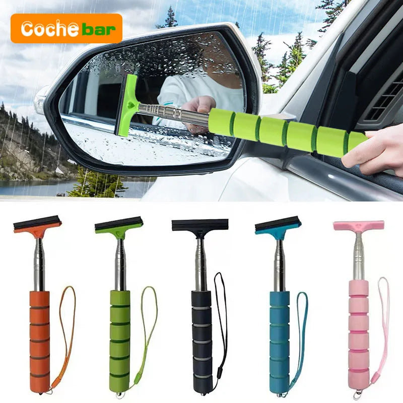 Car Rearview Mirror & Window Cleaning Tool – Telescopic Wiper
