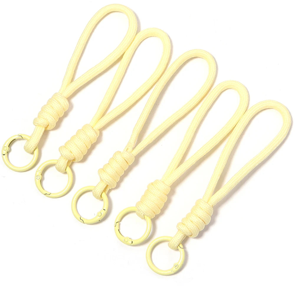 5Pcs Colorful Braided Keychain Lanyard – Anti-Lost Phone & Car Key Strap