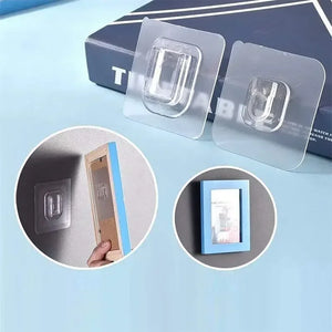 Transparent Double-Sided Adhesive Wall Hooks – Strong & Traceless
