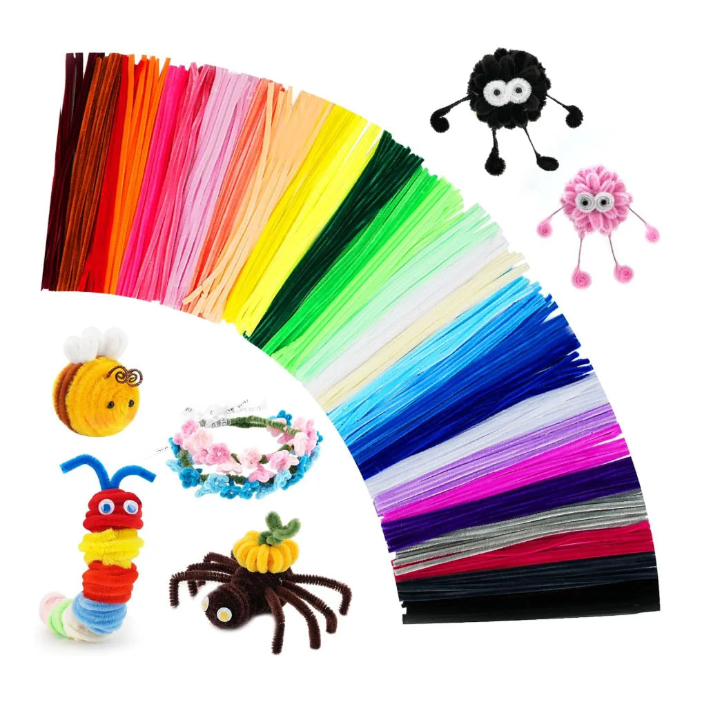 Colorful Chenille Pipe Cleaners – DIY Craft Wires for Kids & Handmade Art
