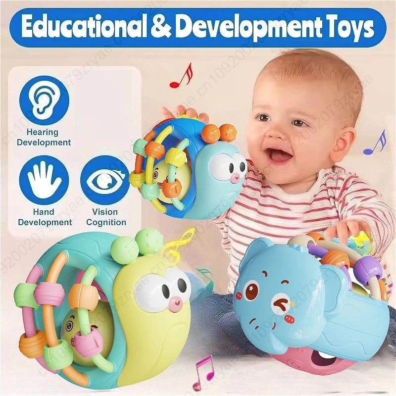 Baby Sensory Rattle Ball – Soft Grasping Toy for Infants 0–12 Months