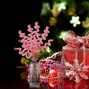 Christmas Flower Picks with Woolen Bells