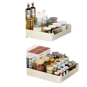 Pull-Out Kitchen Storage Rack with Sliding Rails – Metal Organizer