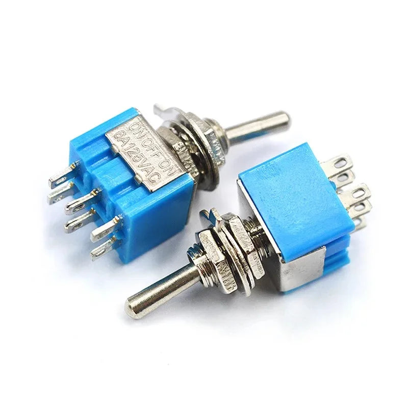 10PCS Mini Toggle Switch Set – 3Pin/6Pin ON-OFF Switches