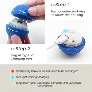 SEO Title: Interactive Smart Pet Ball Toy – USB Rechargeable Moving Ball for Dogs & Cats
