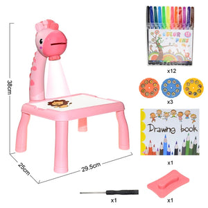 Kids LED Drawing Projector Toy, Educational Painting Board for Girls and Boys