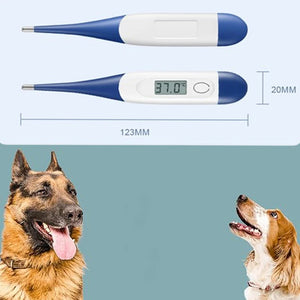 Veterinary Medical Digital Clinical Thermometer Reusable with Flexible Tip for Poultry Houses and Clinic Diagnosis for Pet Use