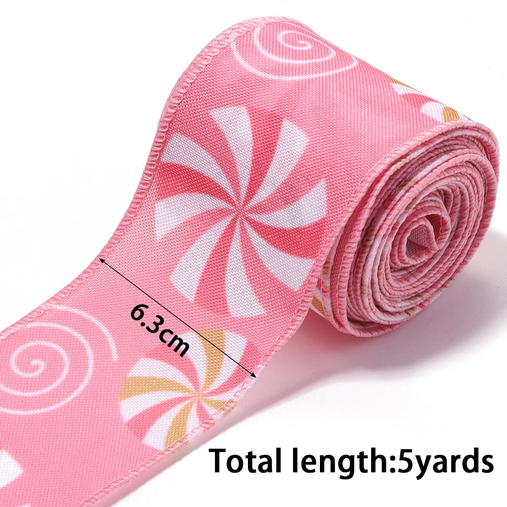 Pink Christmas Ribbon for DIY Crafts & Gifts