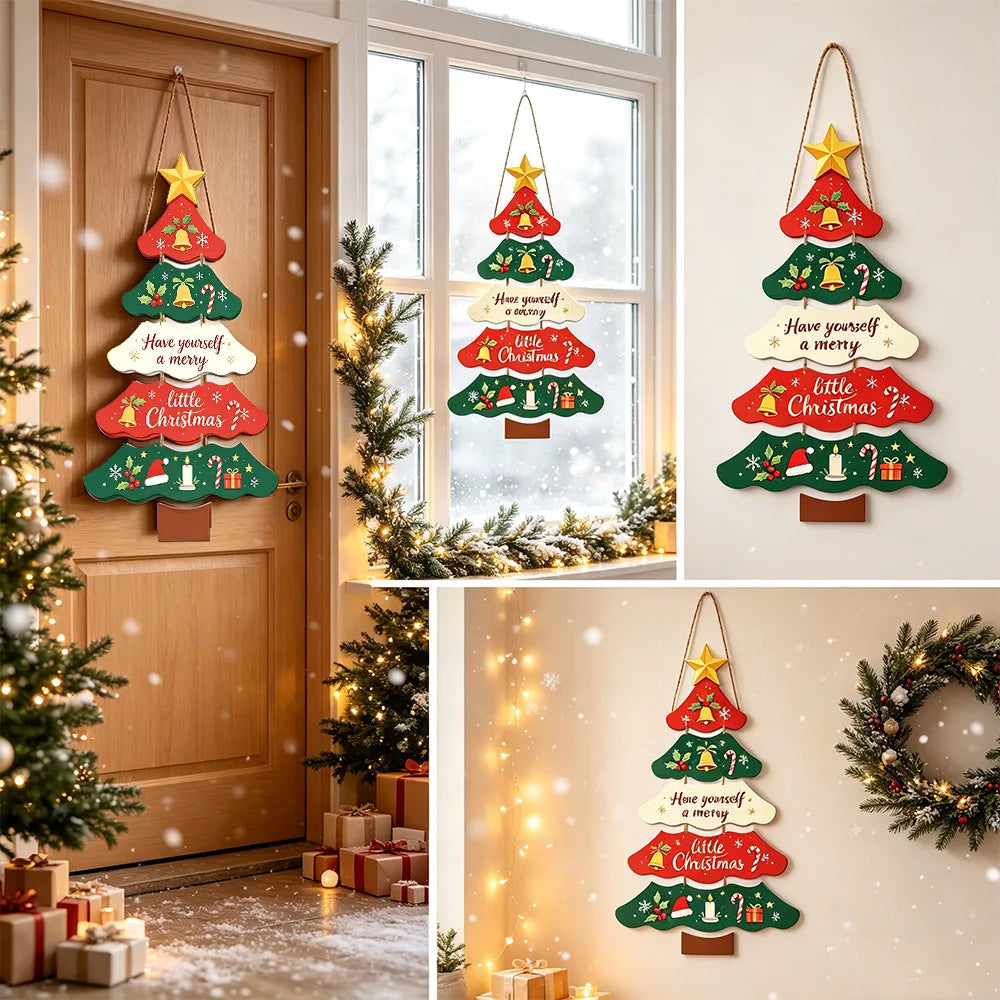 Cute Christmas Tree Paper Ornament – Festive Door & Wall Decor
